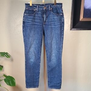 J. Crew Classic Blue Slim Boyfriend Straight Leg Jeans with Faded Wash S…